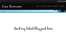 Tablet Screenshot of lisareimann.com